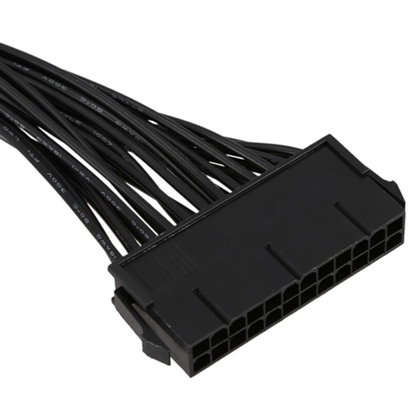 ATX 24Pin 1 to 2 Port Power Supply Extension Cable PSU Male to Female Splitter 24PIN Extension Cable
