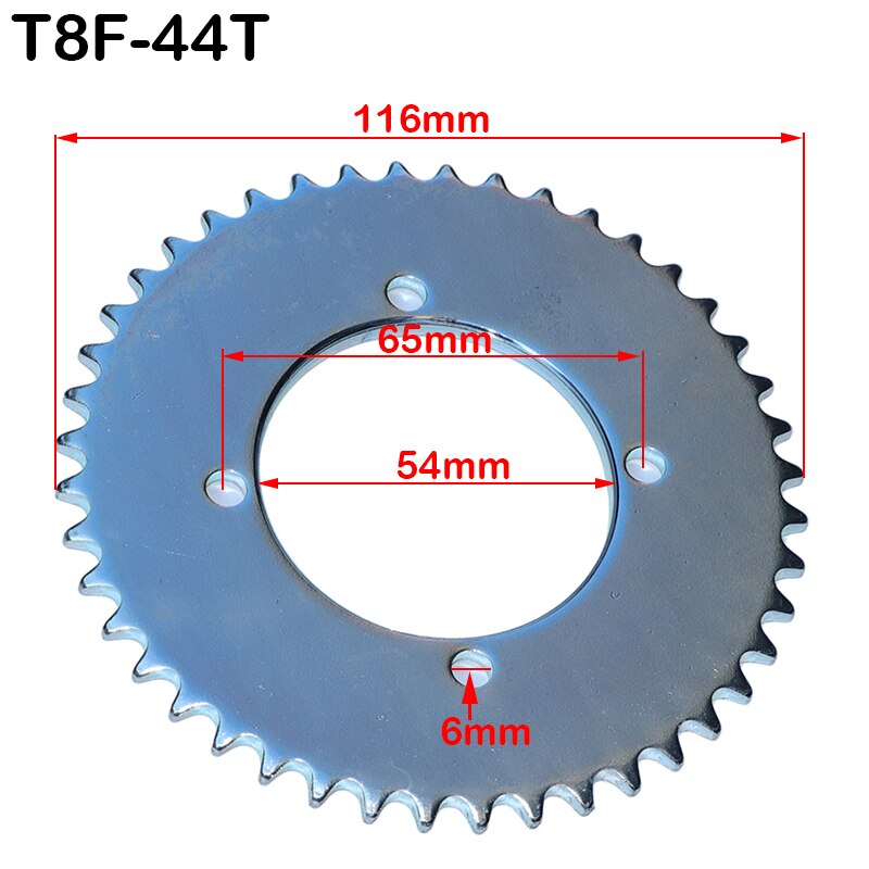 T8F 38T 44T 54T 64T 74T tooth 29/35/54MM Rear Sprocket Mini Moto ATV Quad Dirt Pit Pocket Bike Cross Motorcycle 47cc 49cc Parts: Ivory