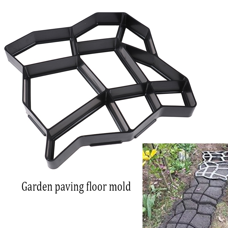 1PC Plastic Floor Compression Moulds Manually Propylene Paving Cement Concrete Mould Garden Art Pavement Mold Tool