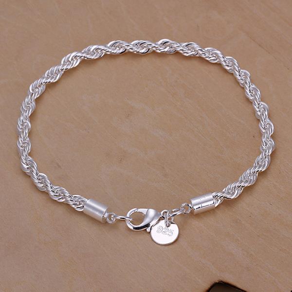 Verzilverd armband voor vrouwen mannen Liefhebbers Unisex zilveren Sieraden hand chain Bracciali Trendy: Default Title