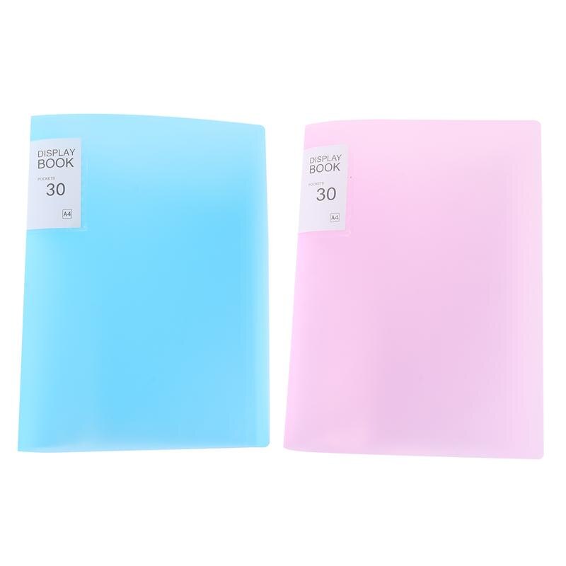 2 Pcs 1 Bag A4 Plastic Magazine Folders Office Files Storage Files (40 Pages): Default Title