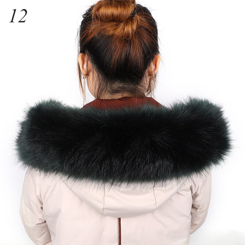 Faux Rabbit Fur Collar Luxury Warm Fur Fabric Multicolor Furry Diy Sewing Trimming Parkas Coats Jackets For Garment Hat Edge Fur: 12