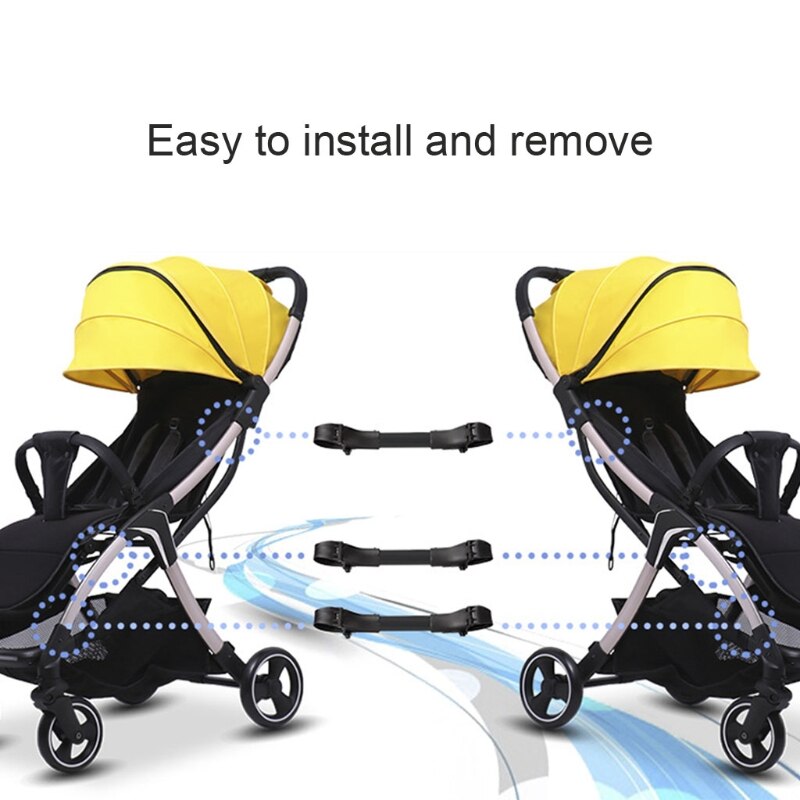 3Pcs Twin Kinderwagen Connector Universele Gewrichten Drieling Quadruplets Baby Winkelwagen Veilige Bandjes Verstelbare Linker Haak