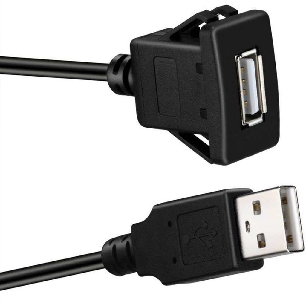 3.3ft Car Dashboard Panel Flush Mount Interface Cable With USB 2.0 Connector