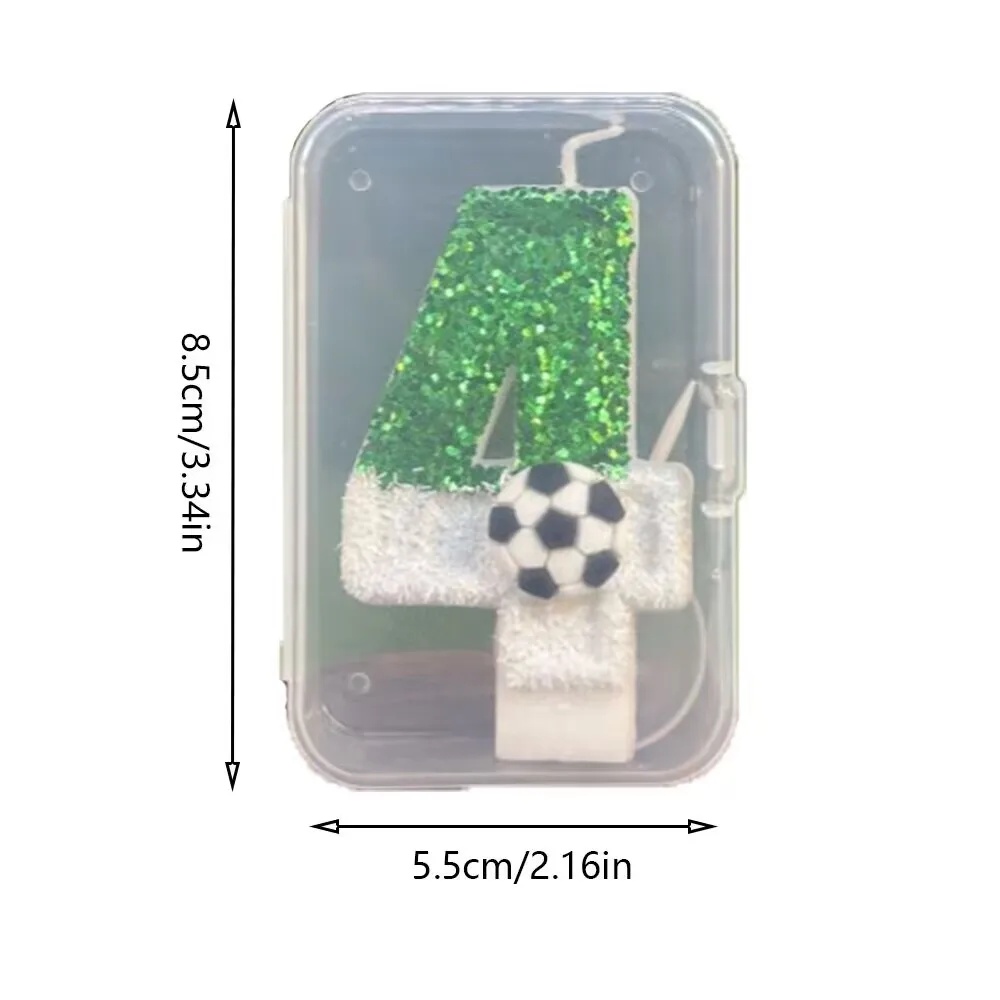 0-9 nummer verjaardagskaarsen originele twee kleuren geleidelijke verandering voetbalstijl verjaardagstaart digitale feestkaarsen decoratie