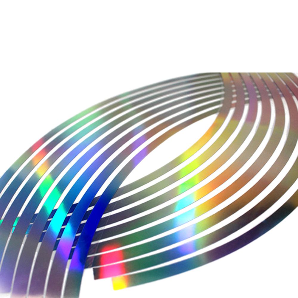 16 Pcs Motorcycle Night Flashing Reflective Sticker Wheel Rim Tape 10-18 inch For Motorcycle Car Safety Reflective Stripes PVC