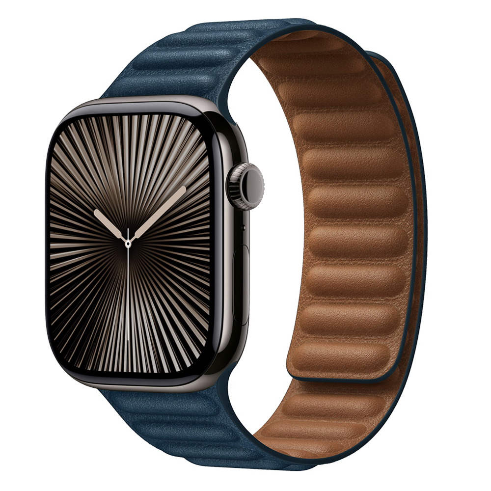 Enlace de cuero para Apple watch band 44mm 45mm 40mm 38 42 pulsera de bucle magnético iWatch seires SE 6 7 8 9 10 46mm ultra2 49mm