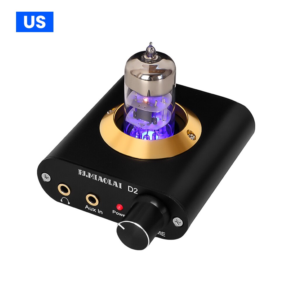 PJ.MIAOLAI 6N3 preamplificatore valvolare per vuoto n5532P amplificatore operazionale AUX HIFI mini preamplificatore per cuffie pre amp 18-600ohm: US adattatore