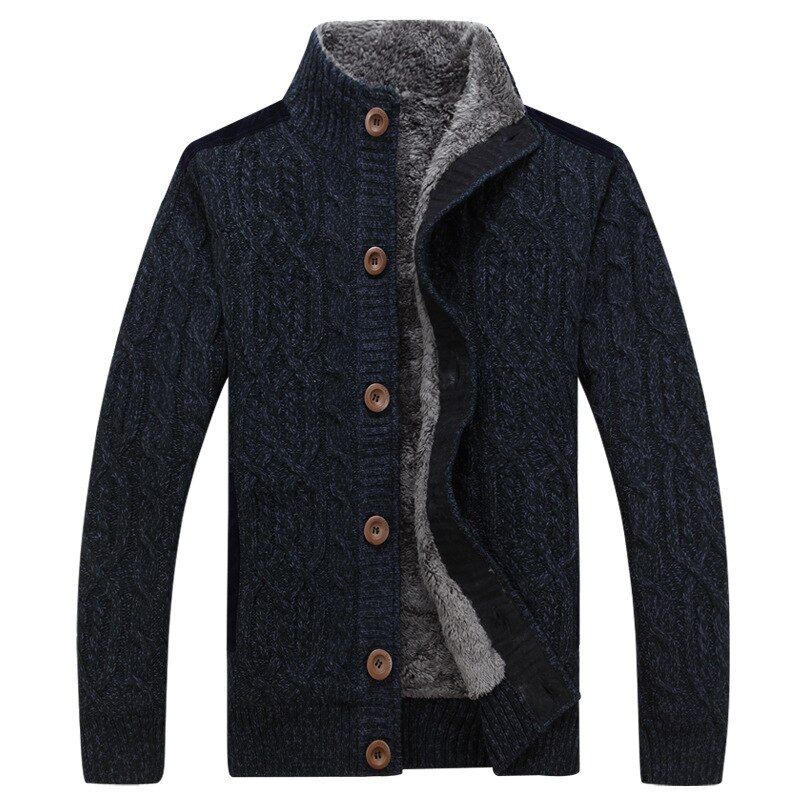 Mountainskin heren dikke truien winter herfst heren trui jas fluwelen warme cardigan jas heren merk kleding  sa859