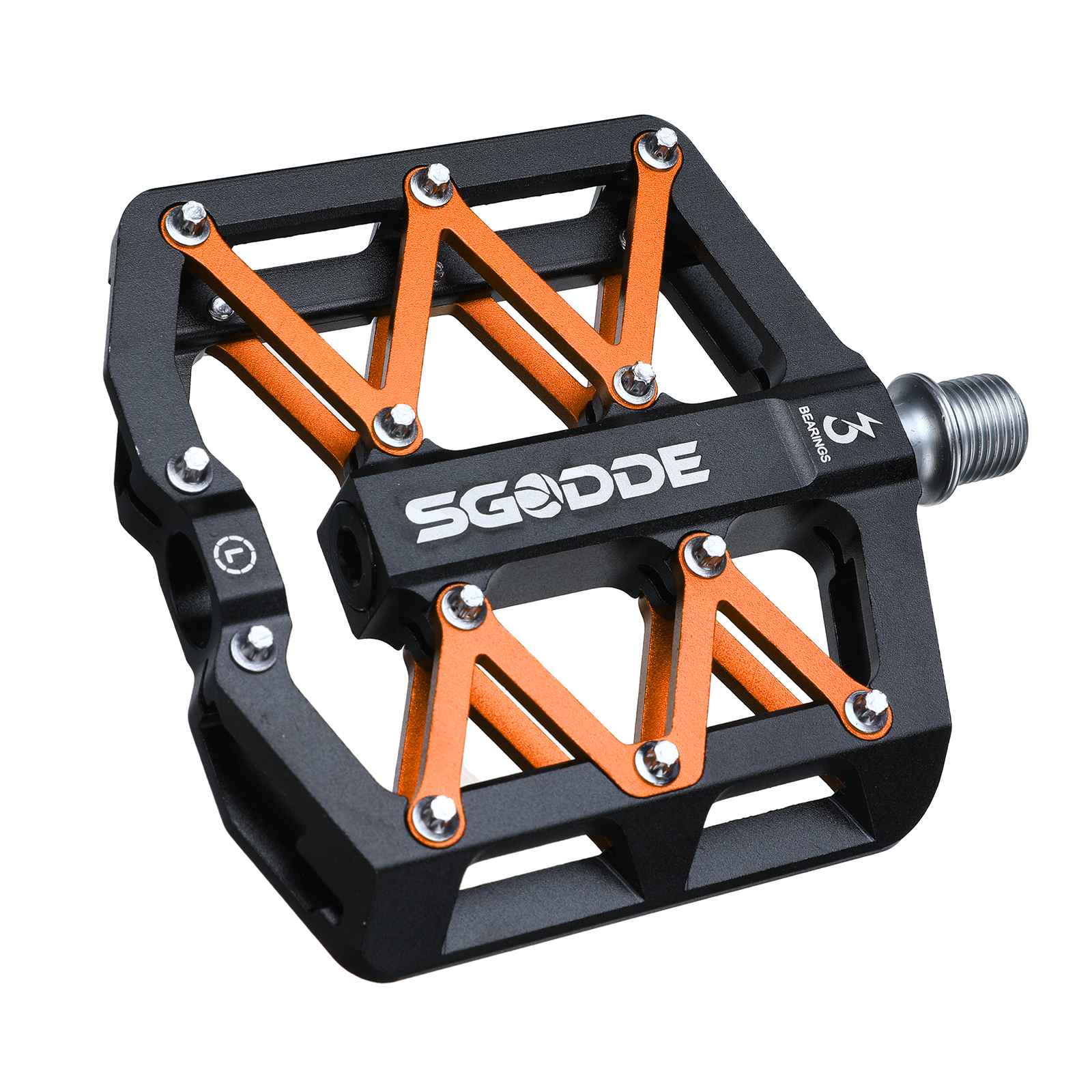 SGODDE Fahrrad Berg Legierung Pedale Plattform 3 Versiegelt Lager Ultraleicht Flachen, Nicht-Slip Outdoor Bikes Teile Radfahren Flache Pedale
