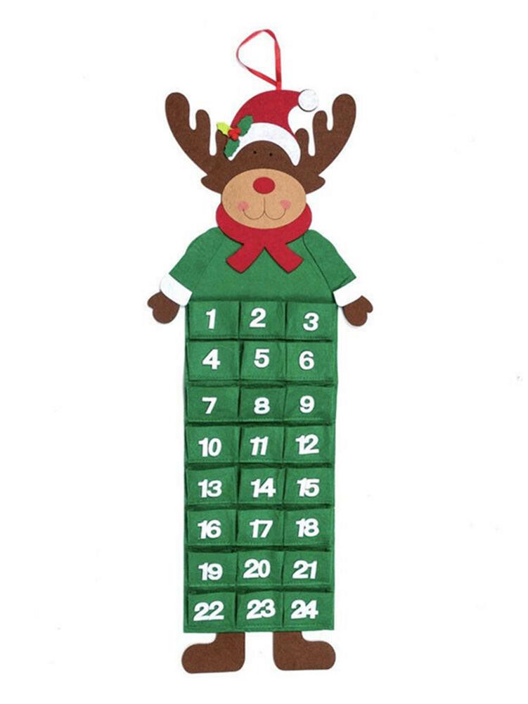 Christmas Calendar Santa Claus Snowman Xmas Advent Timer Christmas Countdown Wall Calendar Home Decoration Poszewka Natalizie 4