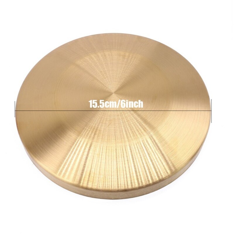 Copper Cymbals for Kids Traditional Chinese Folk Musical Instrument with Wooden Stick Bell Opera Percussion,15.5cm Brass X3UA