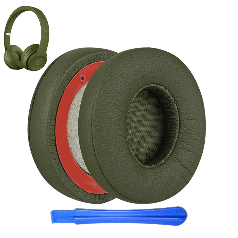 Kutou Vervangende Oorkussentjes Kussen Voor Beats Solo3 Solo2 Koptelefoon Oorkussens Dekking Solo 3 2 Foam Pad Oorkappen Reparatie Onderdelen: Sneeuw