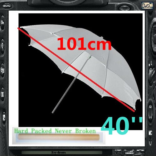 40 "101 cm Studio Flash Soft Translucent Witte Paraplu Diffuser Voor Dslr FOTOGRAFIE ps014