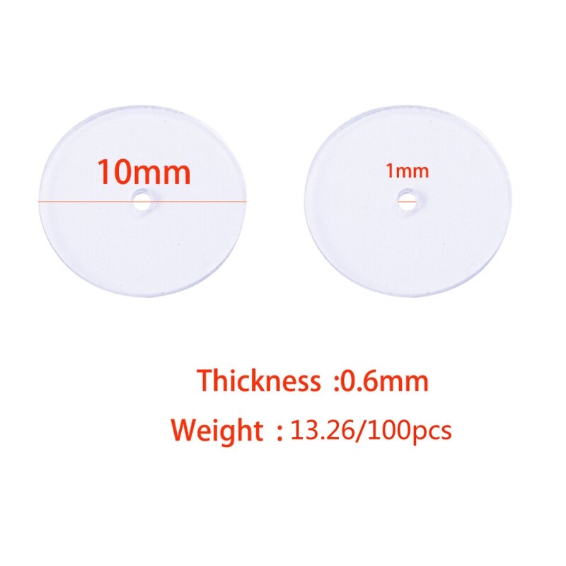 200Pcs Oorbellen Clear Remblokjes Te Stabiliseren Oorbellen Plastic Oor Anti Pijn Comfort Ronde Schijven Kit Voor Oorbellen Backs