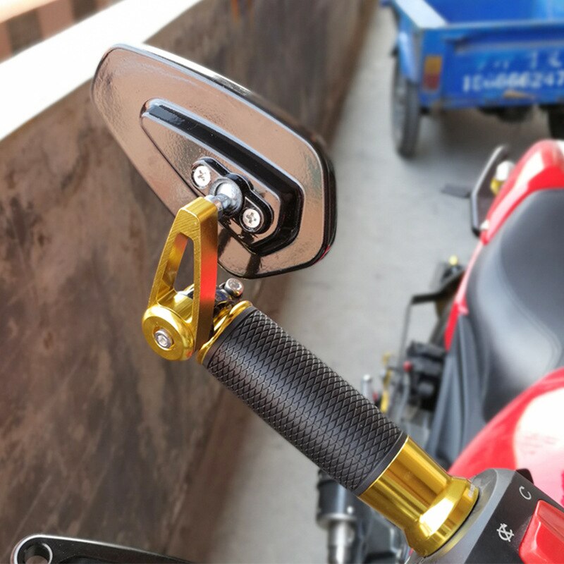 Universal Motorcycle 22mm Bar End Side Rearview Mirror 2Pcs Aluminum 7/8" Motorbike Bike Handlebar Rear View Mirrors