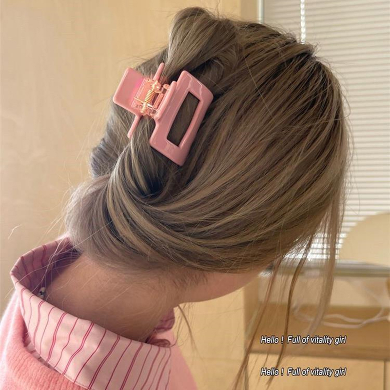 Pinzas cuadradas huecas para el cabello para mujer, pasadores de plástico, pasadores, pinzas para cola de caballo, cangrejo, accesorios para el cabello