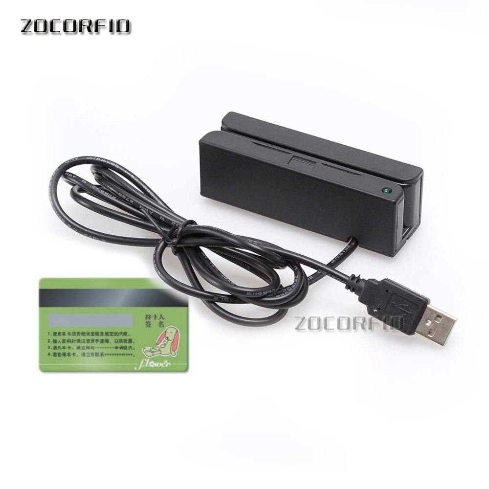 Universal Magnetic Card Barcode Reader Stripe Bidirectional Vip card reader for all 3 tracks