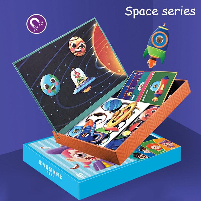 Kinderen Magnetische Boek 3D Puzzels Intelligente Puzzel Spel Kinderen Speelgoed Voor Kinderen Training Hersenen Onderwijsleerproces B2F8