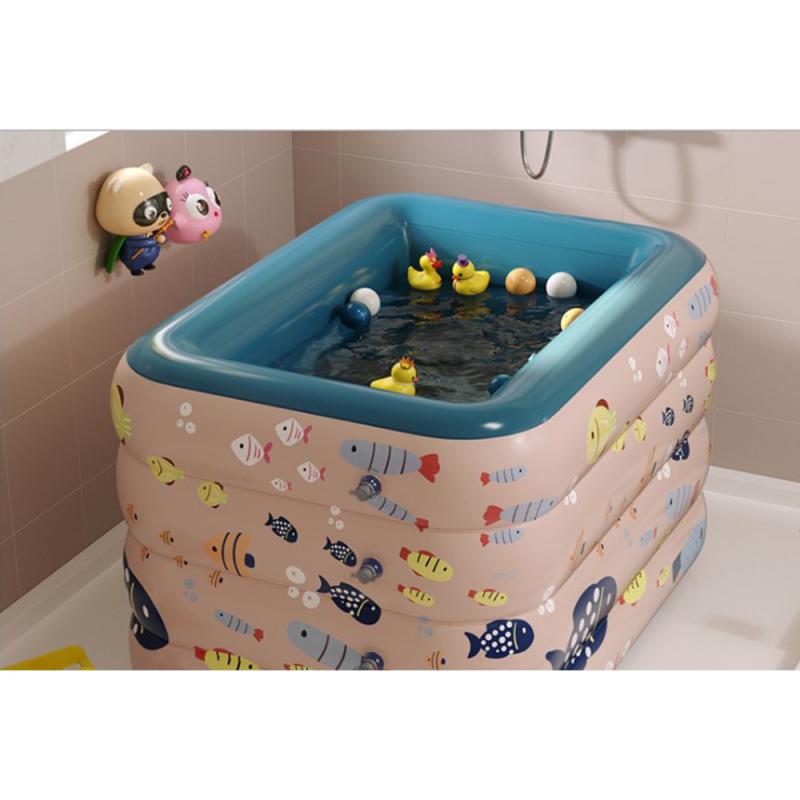 Automatic Inflatable Pool Household Thickening Four-layer PVC Collapsible Baby Swimming Bucket For Backyard Outdoor HWC