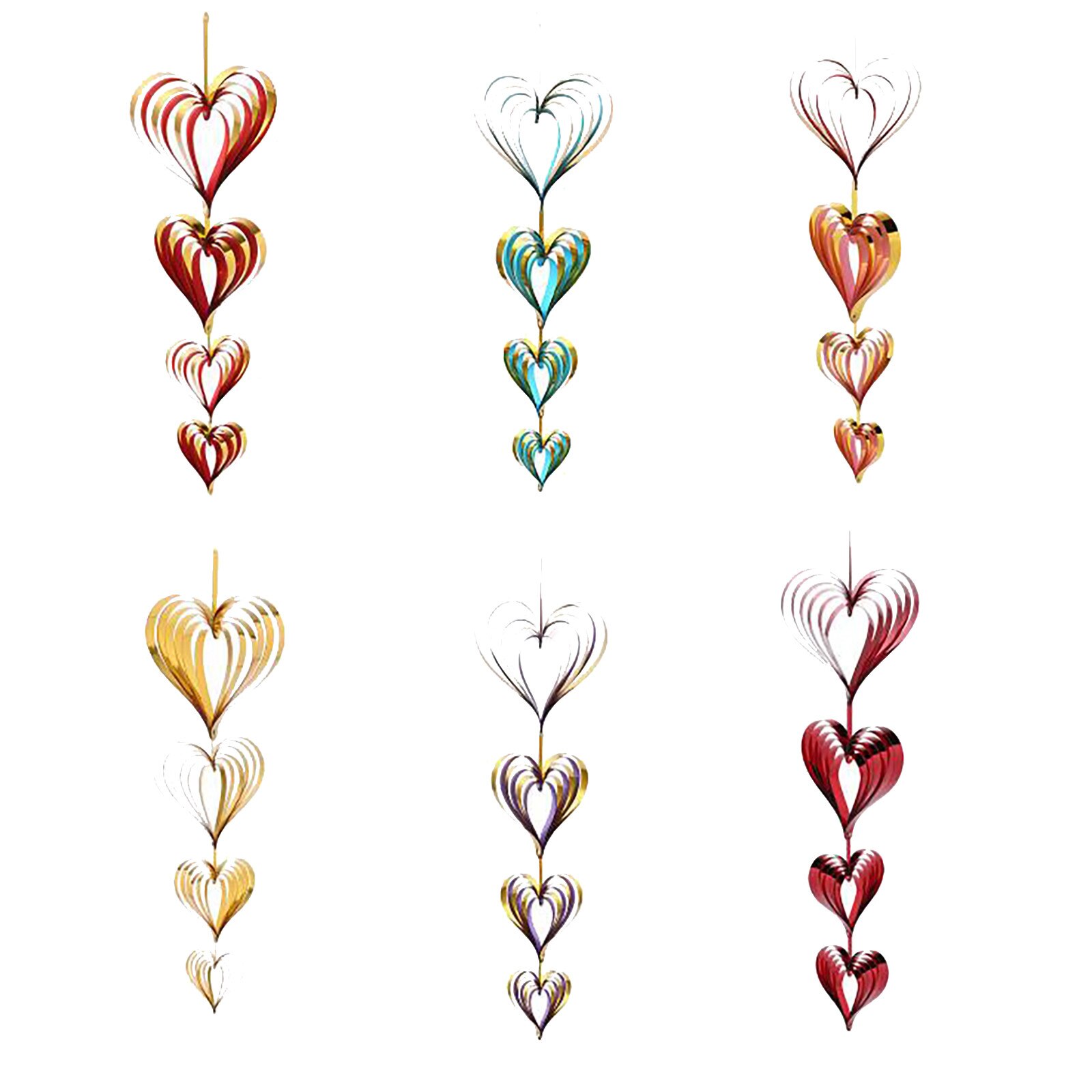 25# Valentine Day Decorations Heart Ornaments Romantic Hanging Decorations Pendant Diy Love Curtain Wedding Supplies