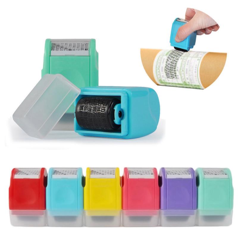 Privacy Informatie Stempel Security Diefstal Identiteit Guard Id Roller Veilig Roller Stempel Rommelige Code Perfect