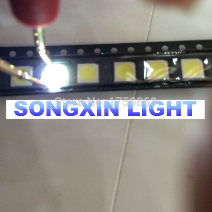 1000pcs ultra bright led smd 5050 12-15lm smd led white Cool white for led light strip par light