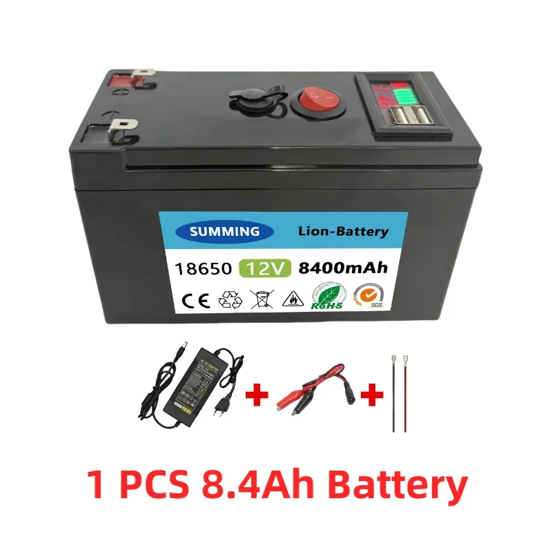 12V 18650 rechargeable lithium-ion battery 12V 21000Ah portable power supply, suitable for vehicle/UPS/solar system operation: PURPLE