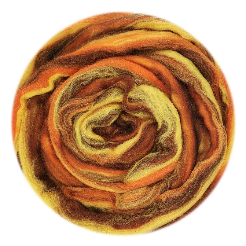 Lã misturada lã roving 50g merino misturado mão tingida lã topo arte agulha e molhado felting suprimentos agulha felting diy lã (no.12): Dourado