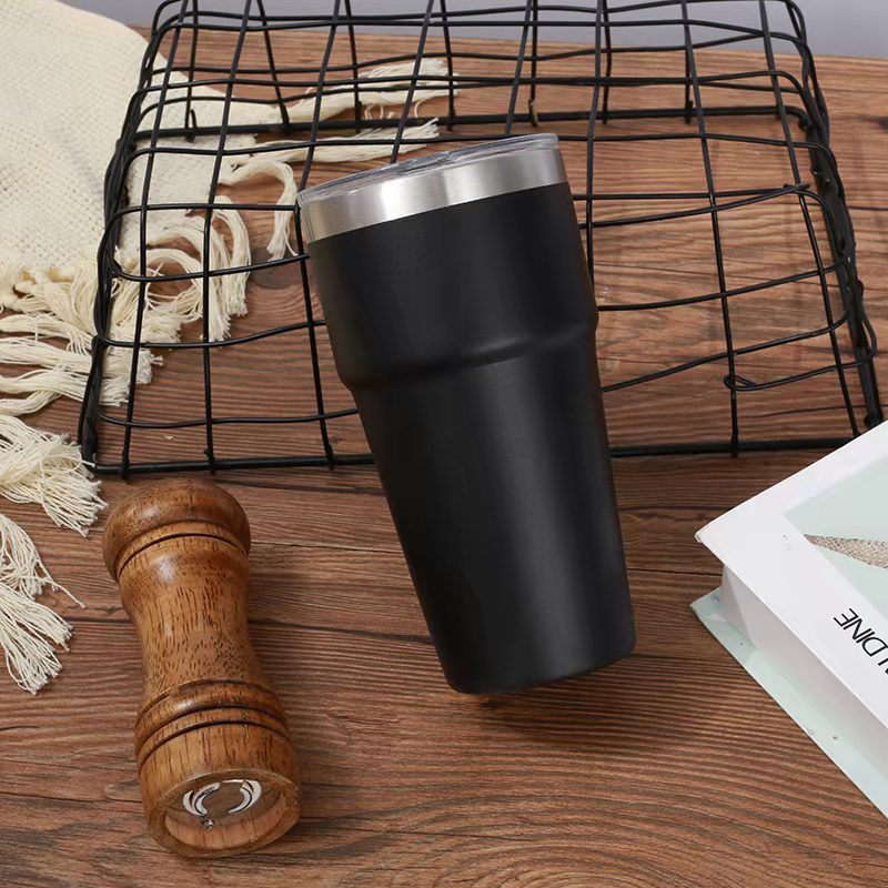 16oz Stackable Cup Travel Tumbler Stainless Steel Mug Ice Termo Double Wall Insulated Coffee Termo Caneca Termica Water bottle: black