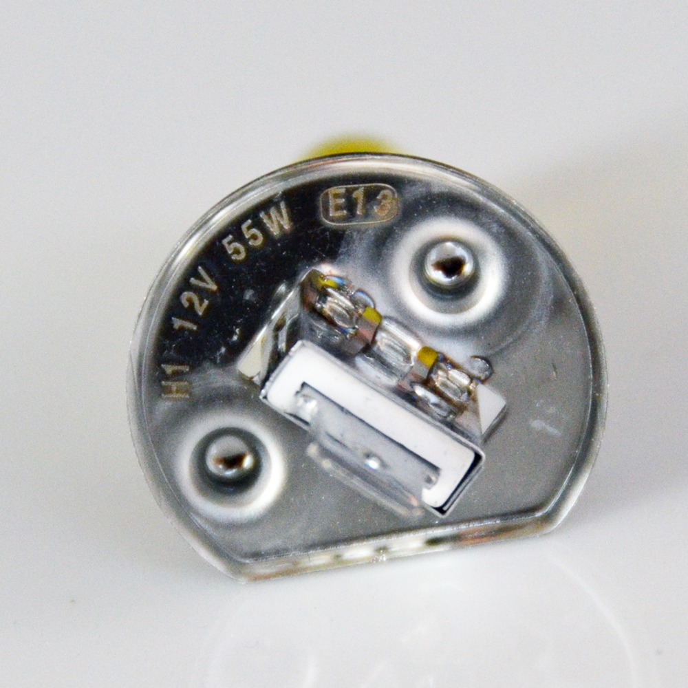 Flytop  h1 halogenlampa gul 2 st (1 par ) 12v 55w 3000k kvartsglas bilstrålkastare autoljus xenon dimljus
