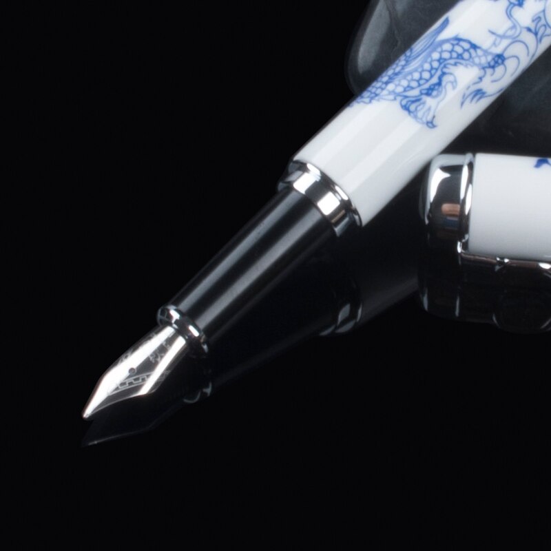 JINHAO 950 Blue and White Porcelain Fountain Pen of the Dragon (Medium Nib)