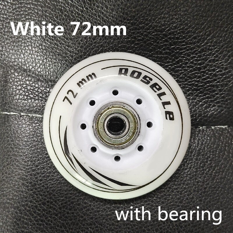 8 Stks/set 80Mm 76Mm 72Mm 90A Rollen Inline Skates Slalom Schaatsen Wiel Voor Volwassen Powerslide Patines Schaatsen roller Wielen ABEC-7: Licht Geel