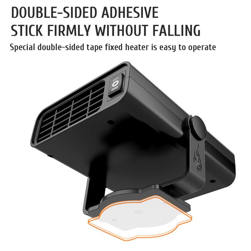 Car Heater 12/24V 120W with Heating Cooling 2 in 1 for Fast Heating Defrost Defogger Auto Windscreen Fan in Cigarette Lighter