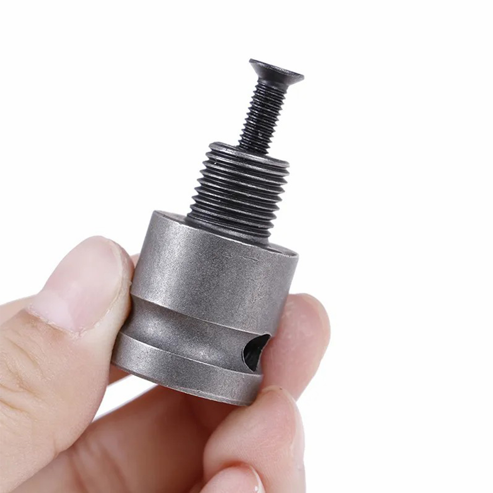 Adaptateur de mandrin de perceuse pour clés à chocs abrasives, mandrin de perceuse électrique, convertisseur d'adaptateur de mandrin de perceuse en acier allié, 1/2 en effet, 3/8 po