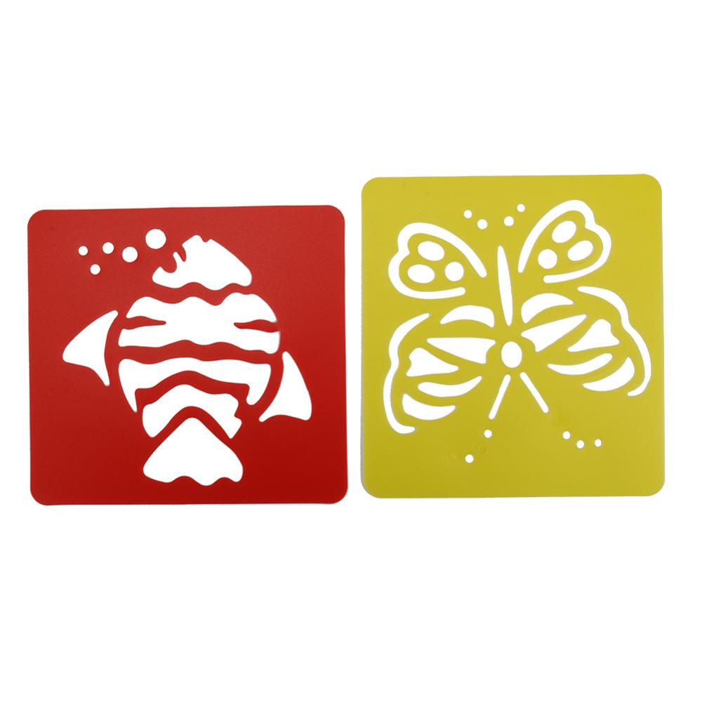 6Pcs/Set DIY Painting Stencils DIY Spray Print Draw Hollow Template Scrapbooking Embossing Album Journal Drawing Copy Stencils