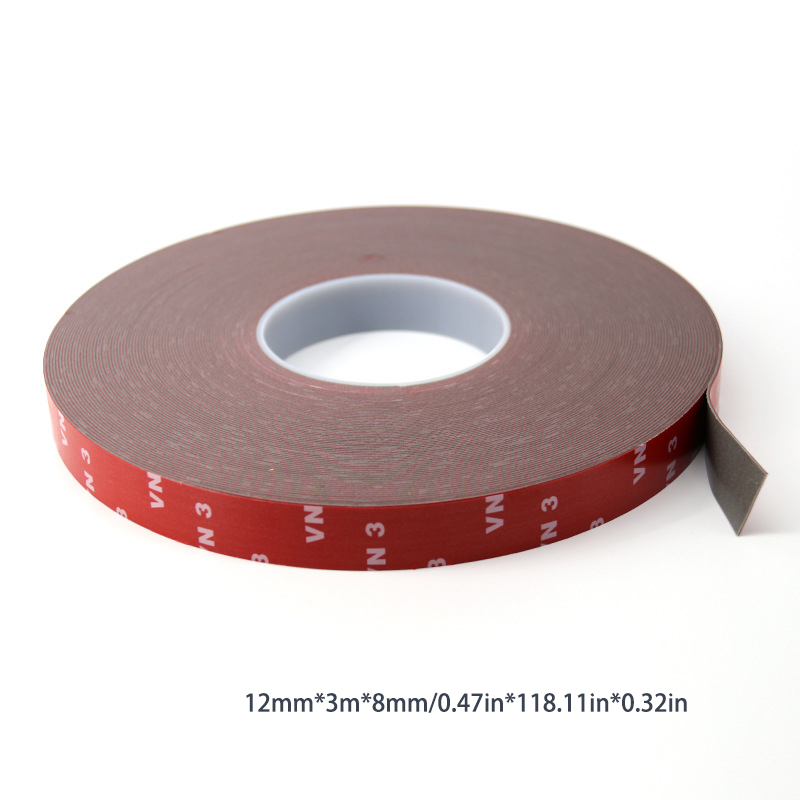 Nastro biadesivo da 3 metri adesivo con nastro adesivo in schiuma acrilica permanente resistente per auto a casa per interni ad alta temperatura: giallo