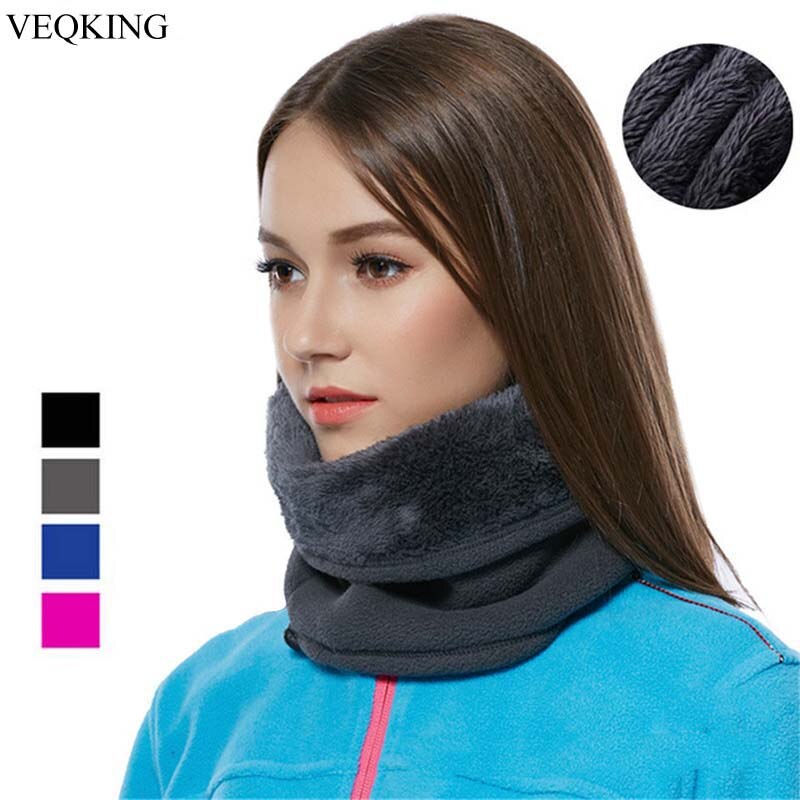 VEQKING-calentador de cuello térmico de doble capa para hombre, máscara facial cálida para deportes de ciclismo al aire libre, gorros de esquí a prueba de viento, bufanda de senderismo, Invierno