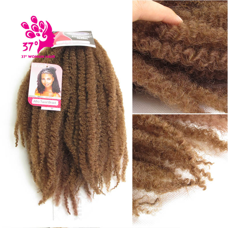Dream ice's ombre jumbo marley hæklet fletning hår syntetisk krøllet marley hair extensions til fletning af hår: #30