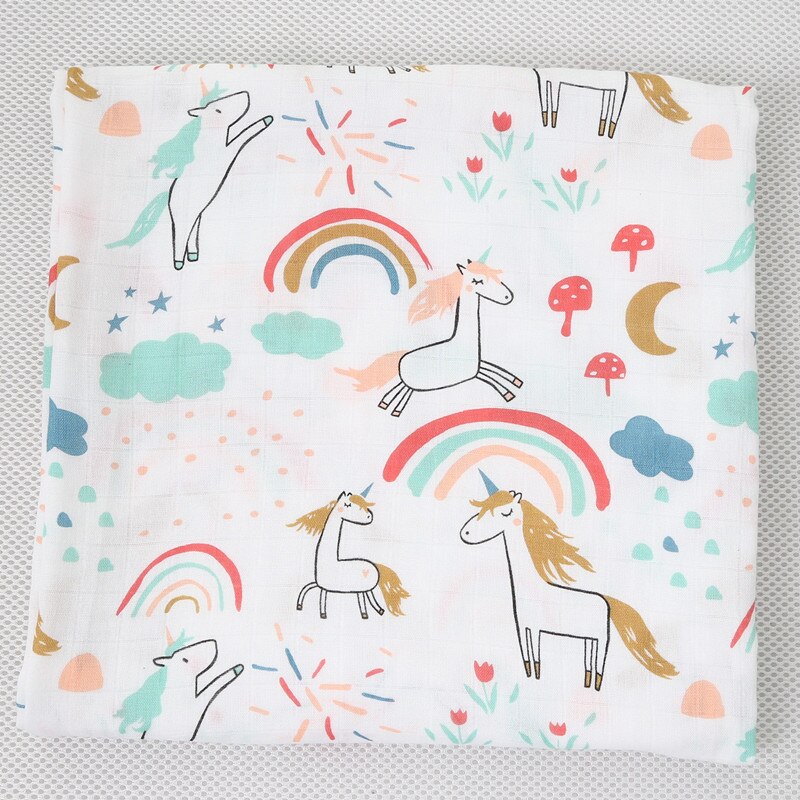 120Cm * 120Cm Enkelibb Baby Inbakeren Deken Super Mooie Kleur Baby Deken: Rainbow