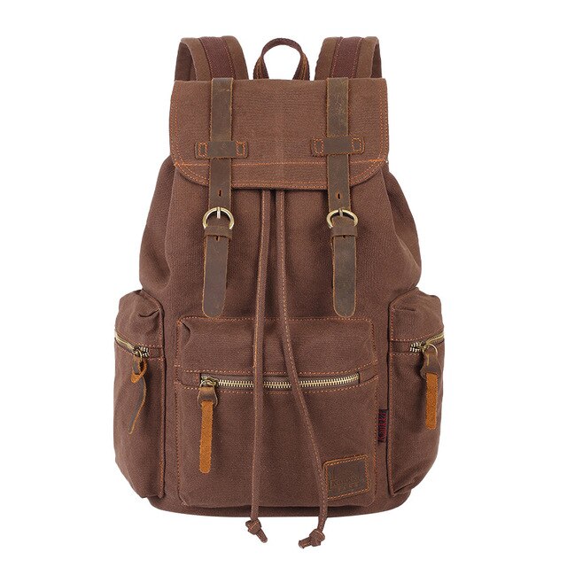 Zaini di tela Vintage ▾ borse da uomo e da donna studenti di viaggio casuale per escursionismo zaino da campeggio da viaggio Mochila Masculina: caffè
