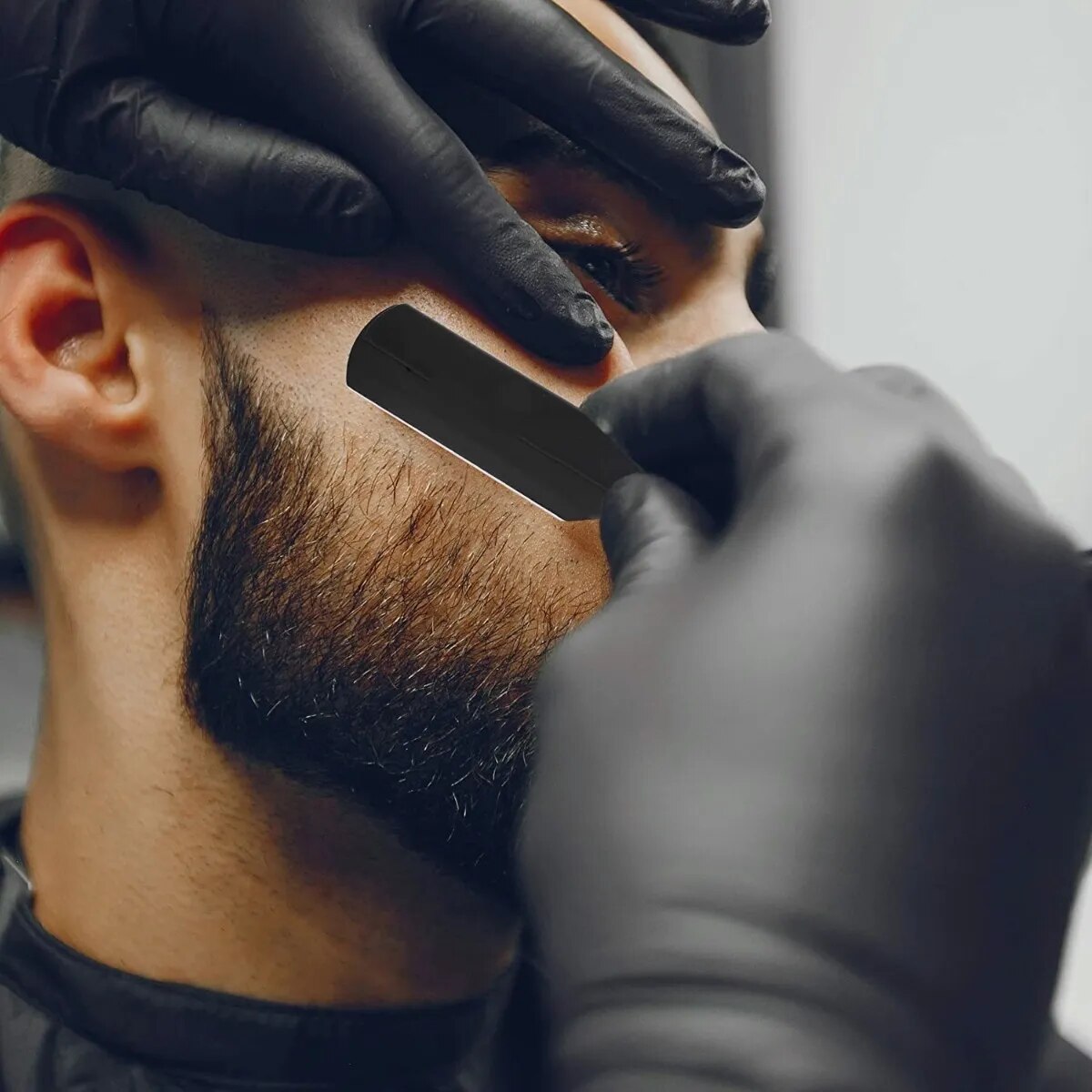 100 BLADES + Barber Straight Edge Razor Safety Barber Razor - Salon Cut Throat Shavette