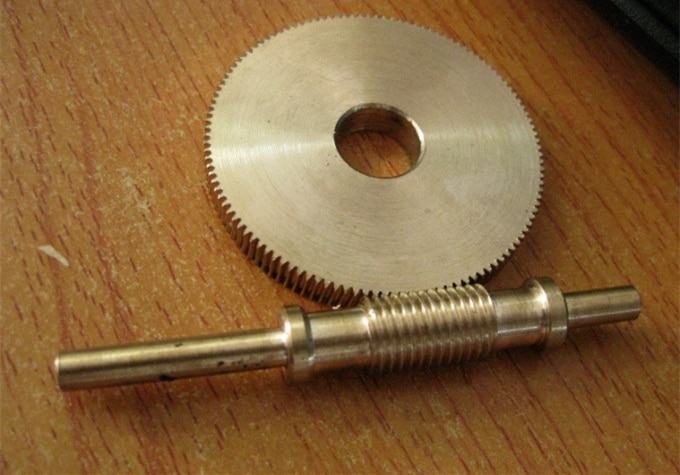 059 0.4 modulorm snekkegear 120 tænder 0.4m 120t 12mm hullers diameter gear 1:120 messing decelerere turbine snekkegear