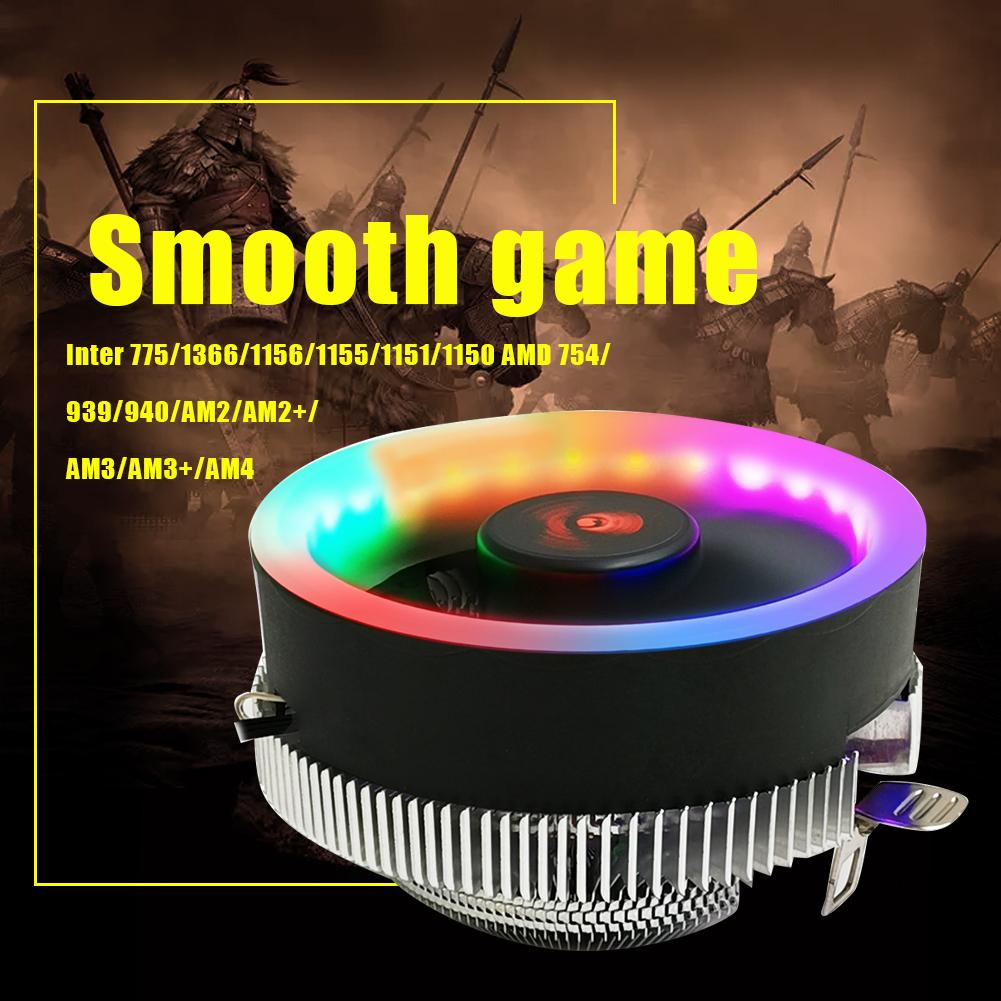 COOLMOON Q2 RGB LED Computer PC CPU-Chassis Kühlung Kühler Silent Lüfter 3 Pin CPU Fan Kühlkörper Kühler Universal für Inter AMD