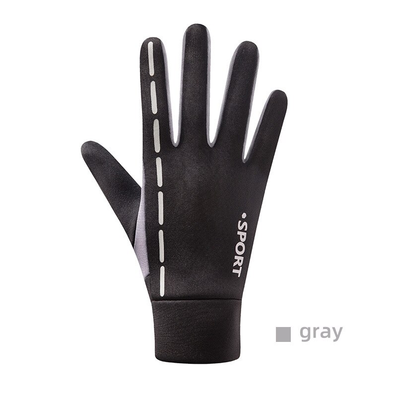 Anti-Unterhose Touchscreen Fahrrad Handschuhe MTB Sport Stoßfest Radfahren Handschuhe Winddicht Warme Nacht Reflektierende Streifen Fahrrad Handschuhe