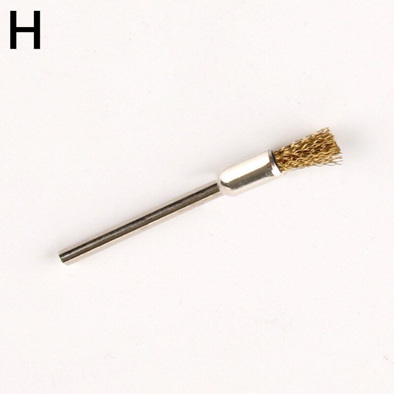 100/55mm skaft stålborste 6mm borstar diameter polerborste för miniborr metall rostborttagning dremel roterande verktyg: H -55mm