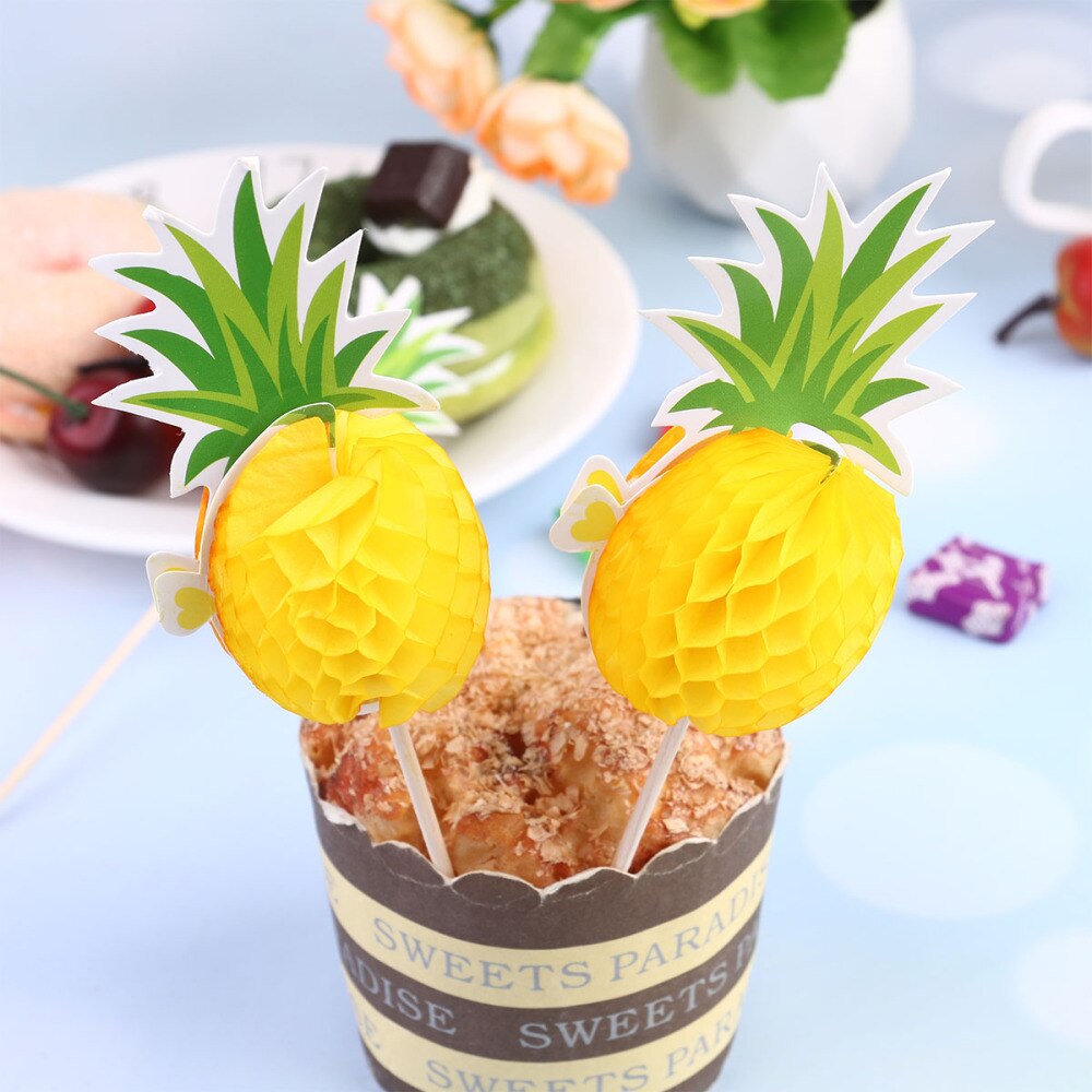 50 Stuks Wegwerp Fruit Picks Bamboe Cocktail Drink Picks Sticks Feestartikelen Gunsten Voor Thuis Bar (Honingraat Ananas Patroon)