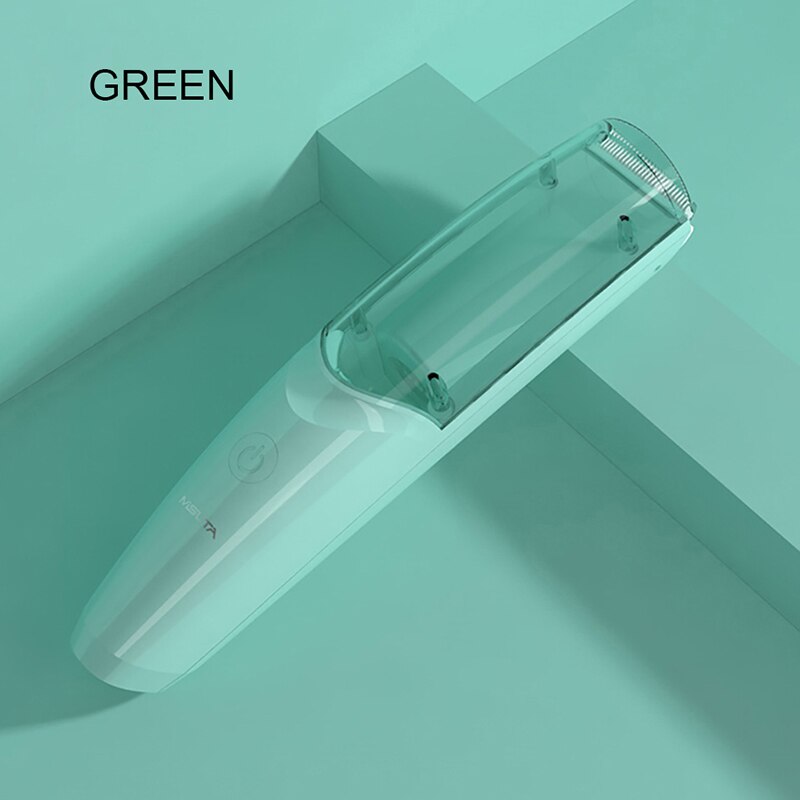 USB Baby Elektrische Haar Trimmer Automatische Sammeln Haar Clipper Infant Stumm Wasserdicht R-Winkel Keramik Rasiermesser Schlaf Haarschnitt Hause-verwenden: green