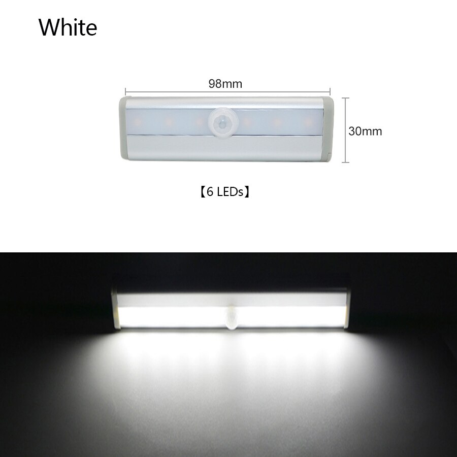 Led Kast Licht Draadloze Onder Kast Verlichting PIR Motion Sensor DC3V-6V Batterij Operated Universele Garderobe Licht Keuken Lamp