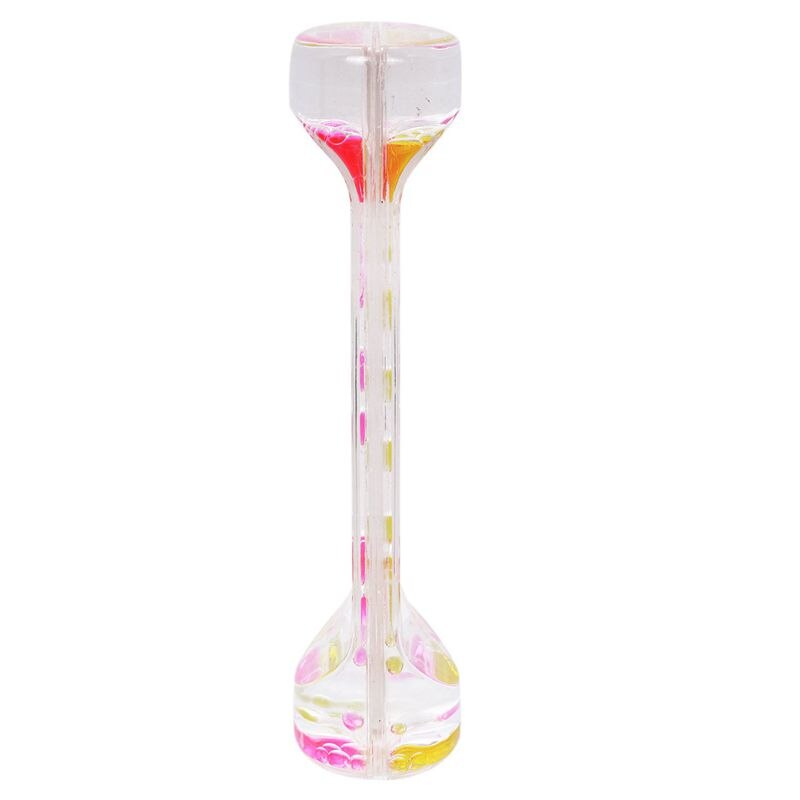 Liquid Timer Bubble Motion Timer for Sensory Play Visual Bubble Gravity Yellow+rose Red